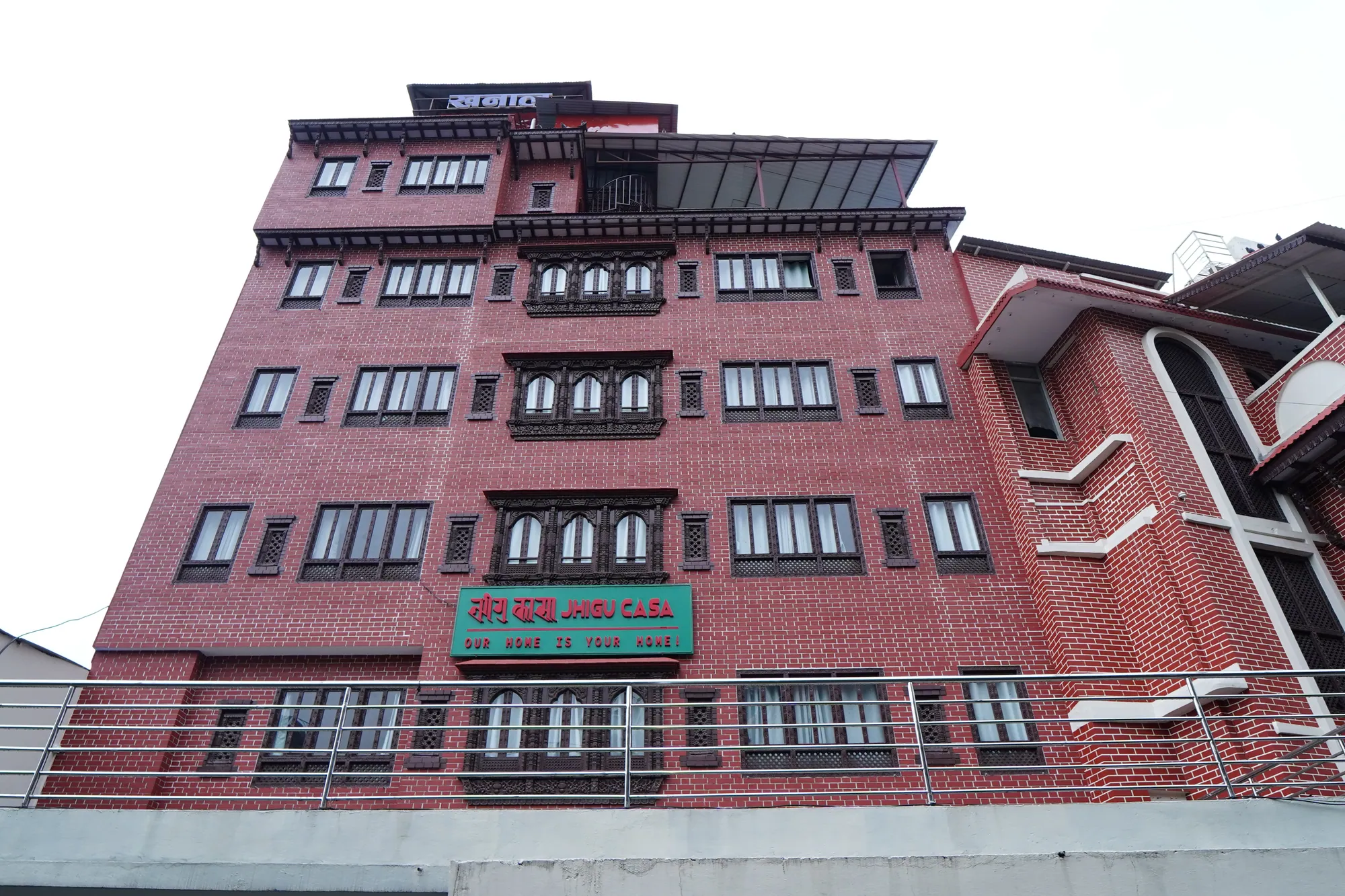 The Jhigu Casa facade in Kirtipur