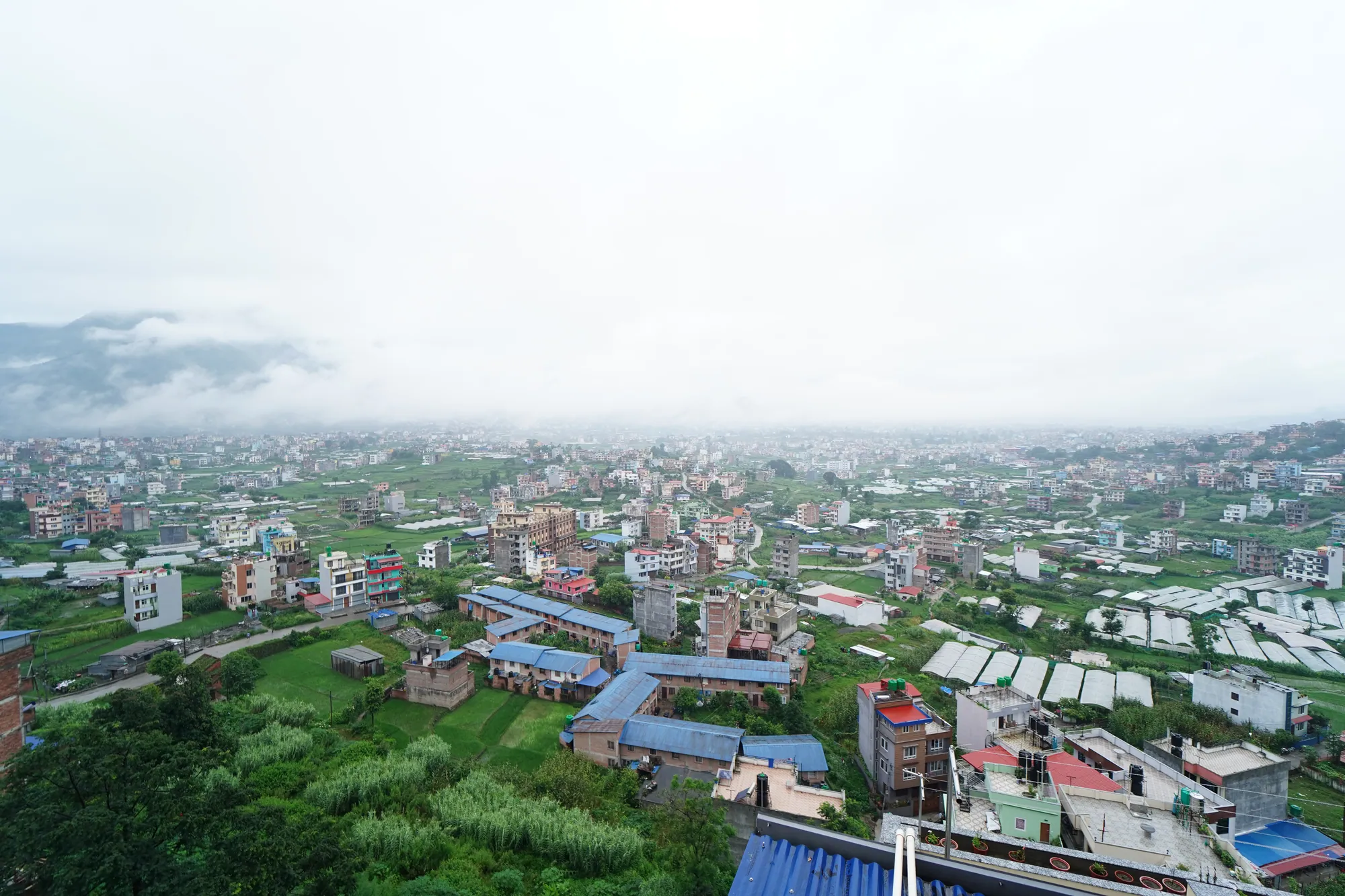 The valley from our rooftop at Jhigu Casa